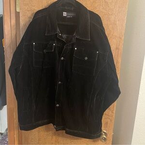 Knockout Jeans Vintage Streetwear Velour Denim-style Jacket Sports Collection 2X